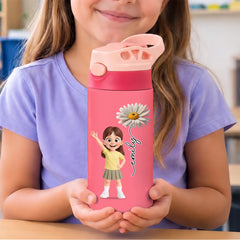 Custom Kids Insulated Water Bottle - Personalized Back To School Gifts For Kids - Big Dreams Start Small