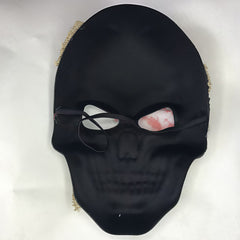 Halloween funny mask for men with blood-stained fabric patches for a half-face party cosplay for horror pranks
