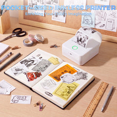 Mini Portable Bluetooth Thermal Printer | Inkless Pocket Sticker & Photo Printer for Notes, Lists & DIY Art