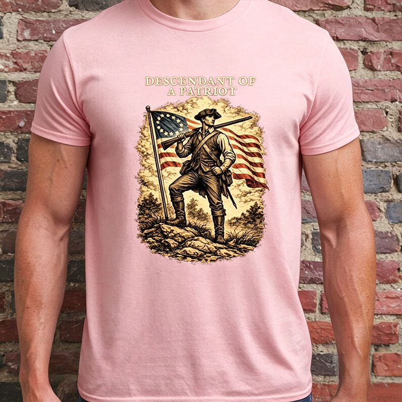 Descendant of a Patriot Shirt, Custom Revolutionary War Ancestor Tee, America 250 Shirt