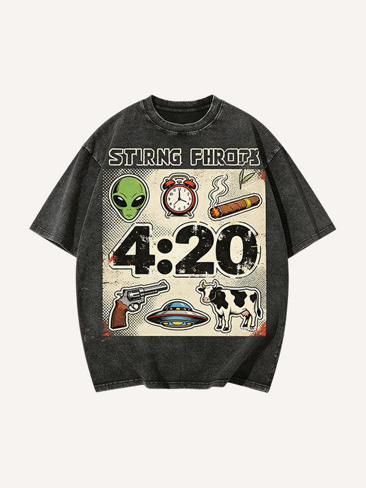 Hey Bro Its 420 Lets Party Print Short Sleeve