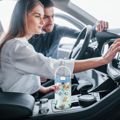 Floral Insulated Water Bottle with Straw Lid & Handle, Stainless Steel Leakproof Tumbler for Iced Drinks, Summer Floral Print