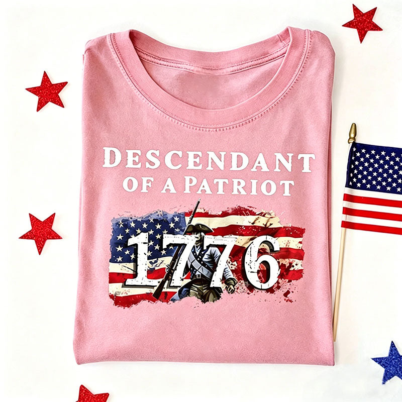 Descendant of a Patriot Shirt, Revolutionary War Heritage Tee, Vintage American Revolution Gift