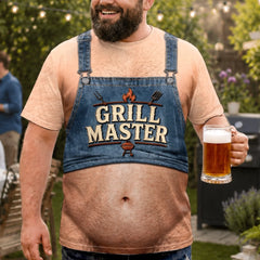 Custom Funny T-shirt - Personalized Grilling Gifts For BBQ Lovers, Husband, Son, Grandson, Yourself - Grill Master