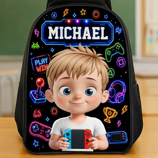 Custom Kids Front Printed Backpack - Personalized Back To School Gifts For Kids - Ready To Discover