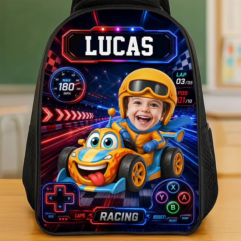 Custom Photo Kids Front Printed Backpack - Personalized Back To School Gifts For Kids - Cruising Into Fun