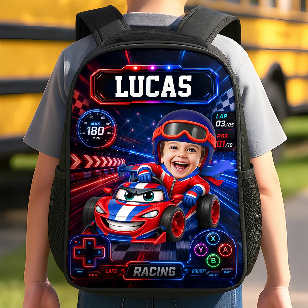 Custom Photo Kids Front Printed Backpack - Personalized Back To School Gifts For Kids - Cruising Into Fun