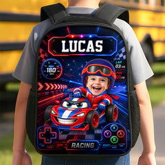Custom Photo Kids Front Printed Backpack - Personalized Back To School Gifts For Kids - Cruising Into Fun