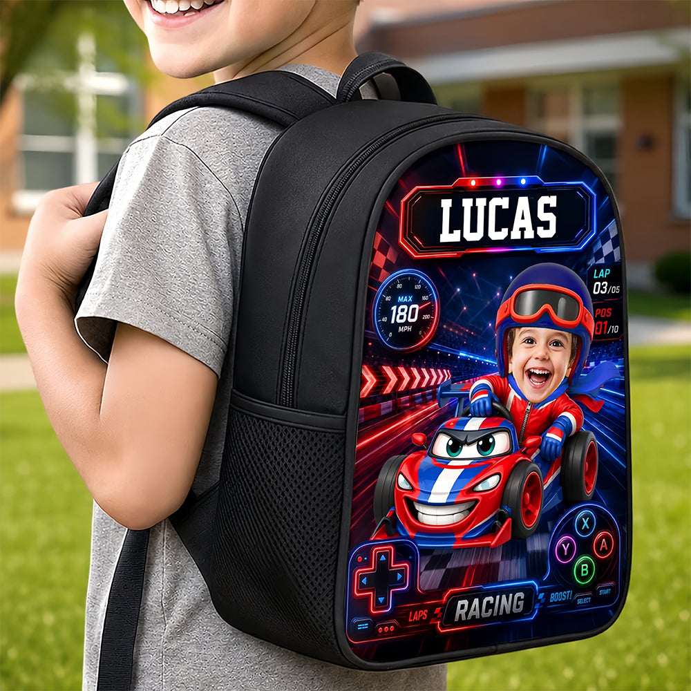 Custom Photo Kids Front Printed Backpack - Personalized Back To School Gifts For Kids - Cruising Into Fun
