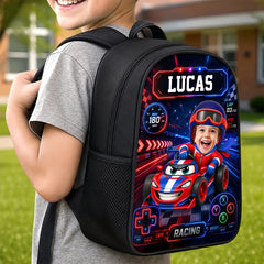 Custom Photo Kids Front Printed Backpack - Personalized Back To School Gifts For Kids - Cruising Into Fun