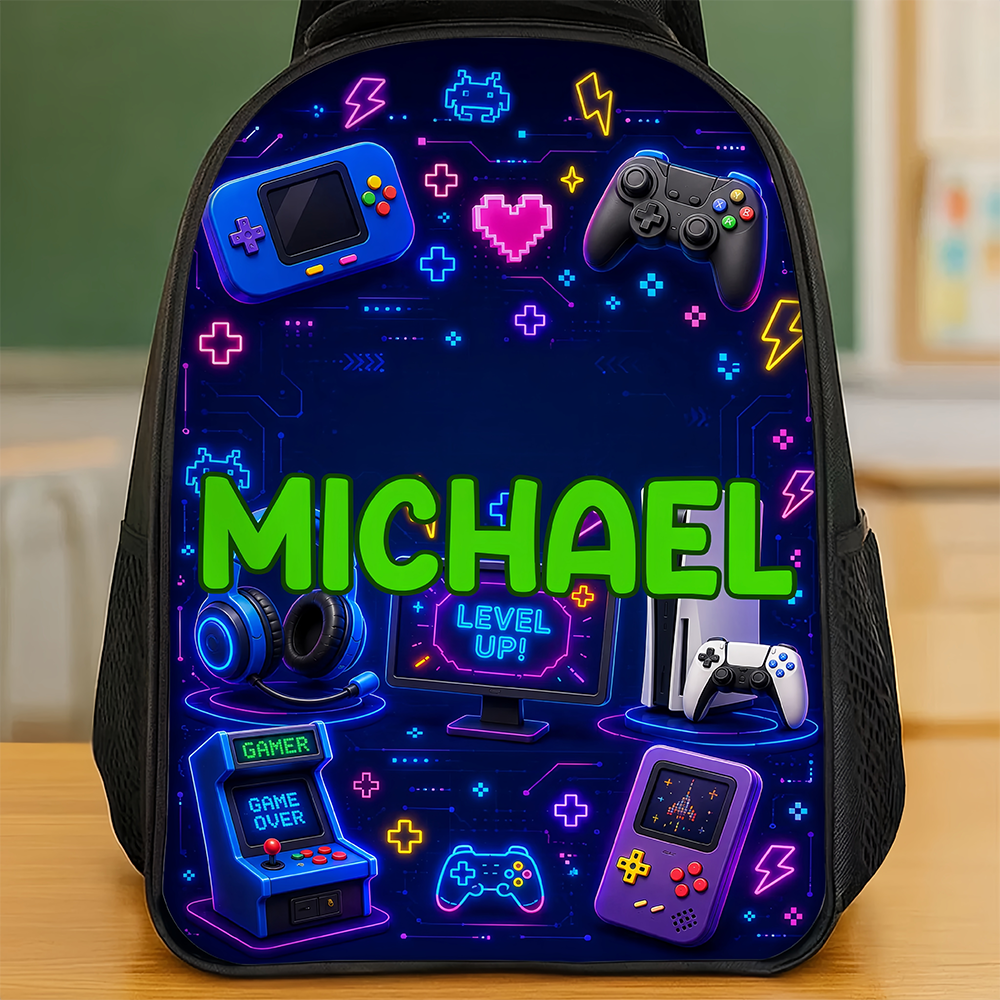 Custom Kids Front Printed Backpack - Personalized Back To School Gifts For Kids - On The Road To Adventure