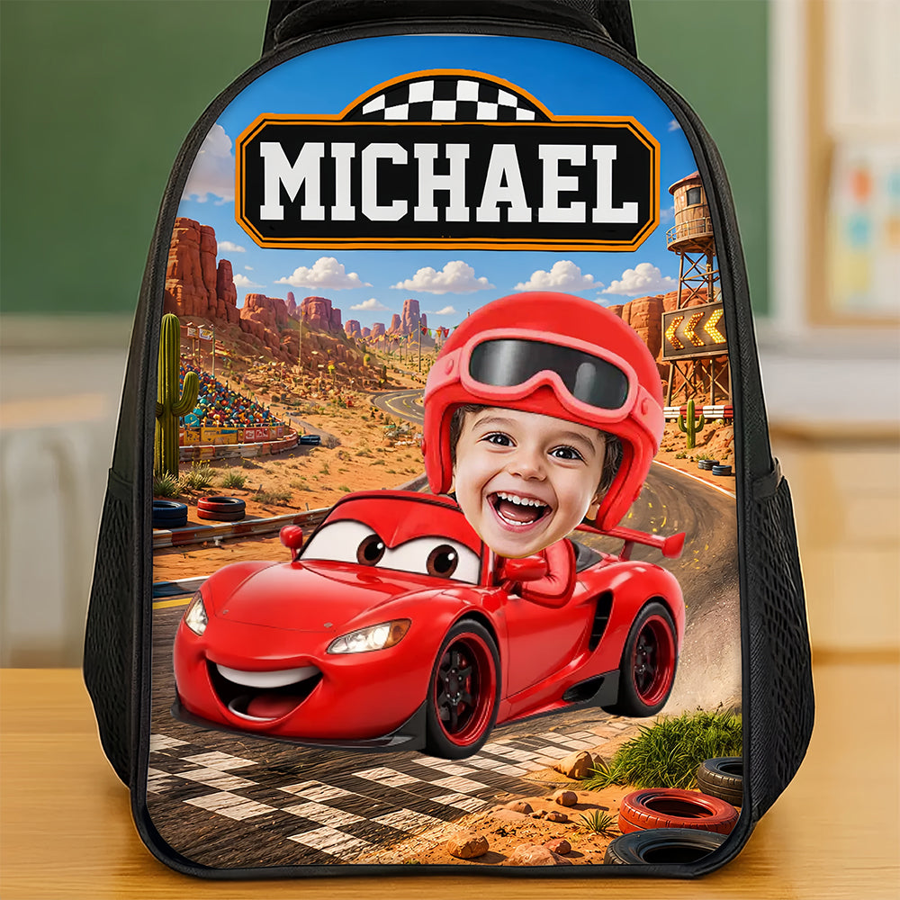 Custom Photo Kids Front Printed Backpack - Personalized Back To School Gifts For Kids - Cruising Into Adventure