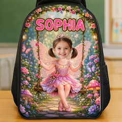 Custom Photo Kids Front Printed Backpack - Personalized Back To School Gifts For Kids - Every Day Is A Fairytale