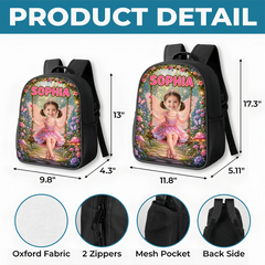 Custom Photo Kids Front Printed Backpack - Personalized Back To School Gifts For Kids - Every Day Is A Fairytale