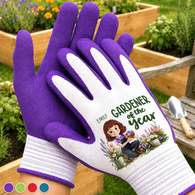 Custom Coated Grip Gardening Gloves - Personalized Birthday Garden Gifts For Gardeners - My Garden My Peace