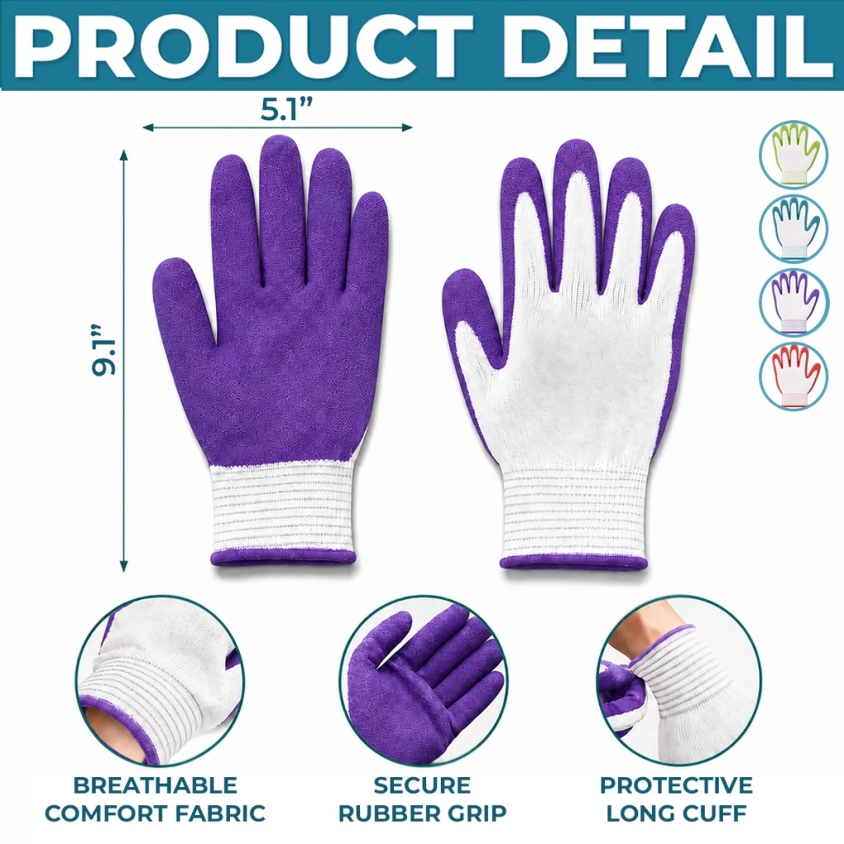 Custom Coated Grip Gardening Gloves - Personalized Birthday Garden Gifts For Gardeners - My Daily Blooming Garden