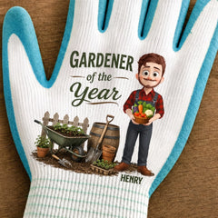 Custom Coated Grip Gardening Gloves - Personalized Birthday Garden Gifts For Gardeners, Husband, Son, Grandson, Brother, Grandpa, Dad, Yourself - Gardener Of The Year