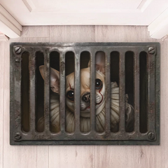 Custom Photo Clown Home Decor Decorative Mat - Personalized Halloween Decor Birthday Gifts For Dog Cat Lovers, Dog Dad And Mom, Cat Owners - Beware Of Clown Pup