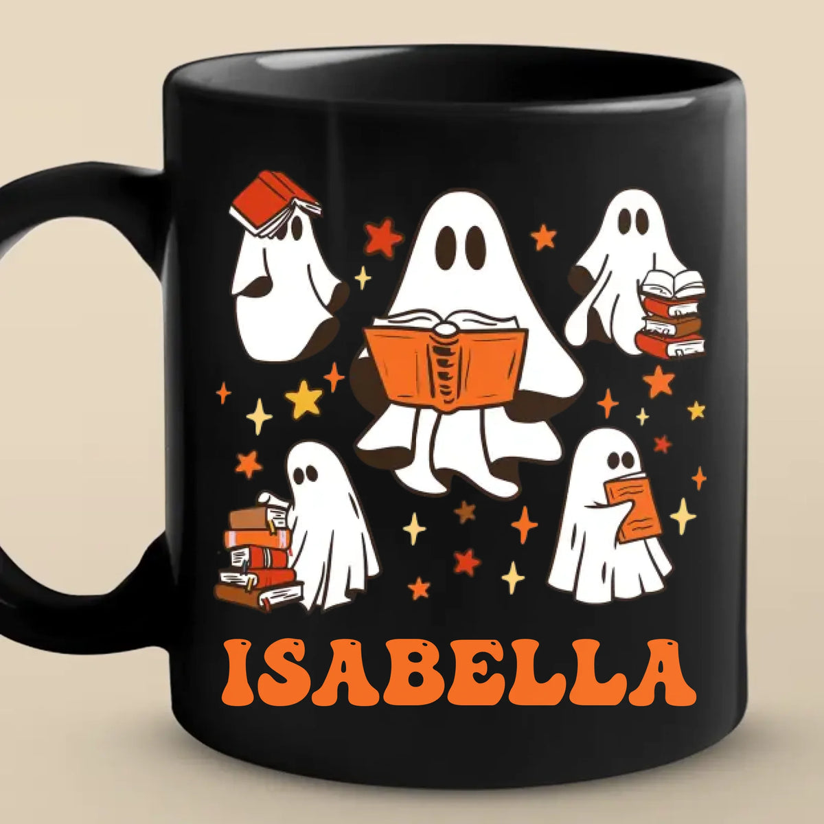 Ghosts Have The Most Fun - Family Personalized Custom Black Mug - Halloween Gift For Family Members