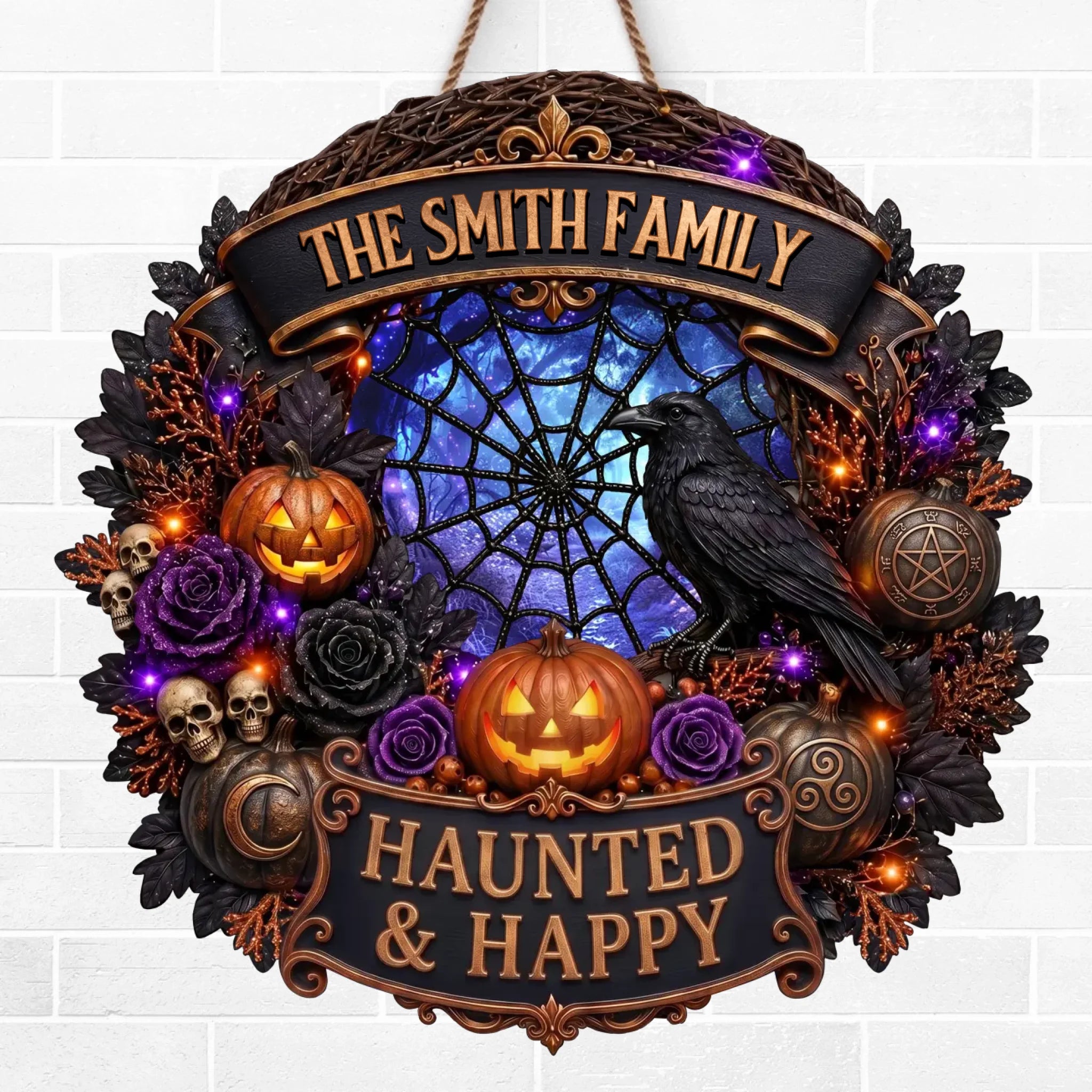 Custom Wood Sign - Personalized Halloween Decor Birthday Gifts For Mom, Dad, Brother, Sister - Spooky Vibes Only Here