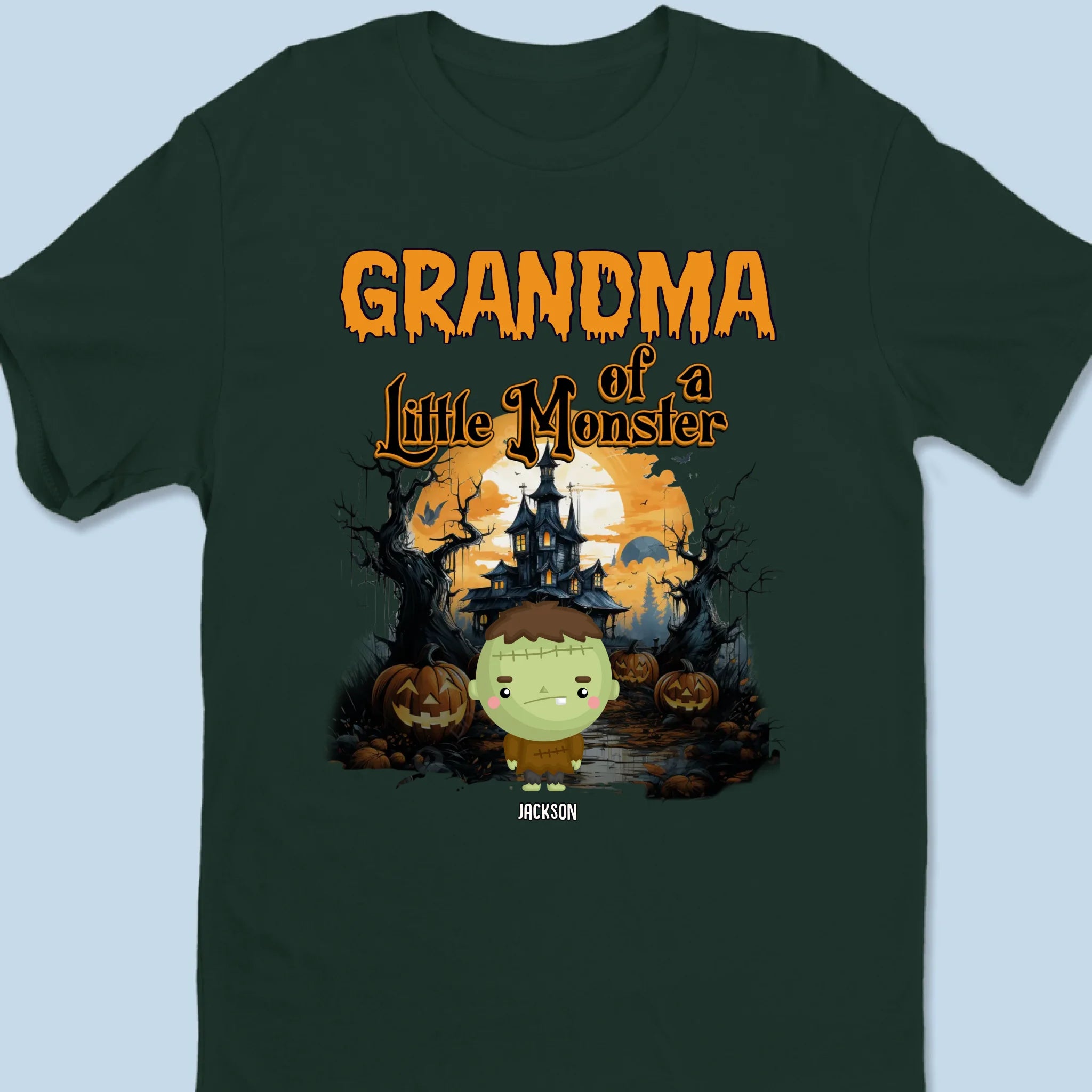 Spooky Fun For The Best Grandma - Family Personalized Custom Unisex T-shirt, Hoodie, Sweatshirt - Halloween Gift For Mom, Grandma