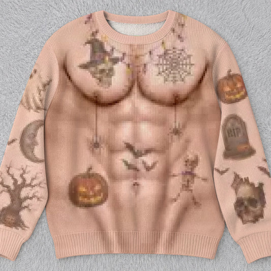 Custom Funny Ugly Sweatshirt - Personalized Halloween Birthday Gifts For Husband, Son, Grandson, Brother, Grandpa, Dad, Yourself - Too Hot To Be Spooky