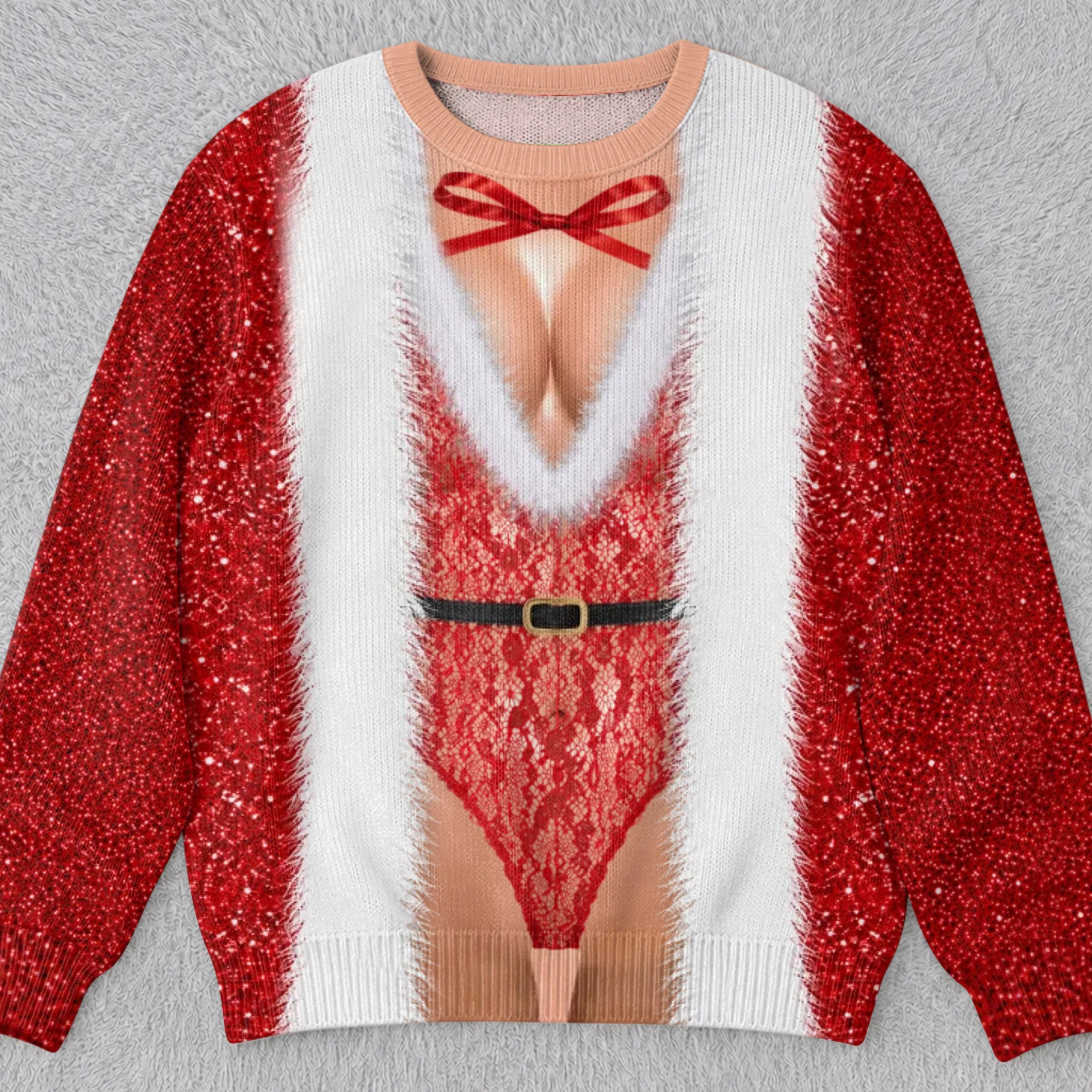 Custom Funny Ugly Sweatshirt - Personalized Christmas Birthday Gifts For Wife, Daughter, Besties, Sisters, Granddaughter, Grandma, Mom, Yourself - Slay The Holiday