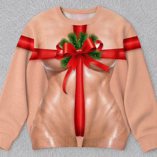 Custom Funny Ugly Sweatshirt - Personalized Christmas Birthday Gifts For Wife, Daughter, Besties, Sisters, Granddaughter, Grandma, Mom, Yourself - Your Favorite Christmas Present
