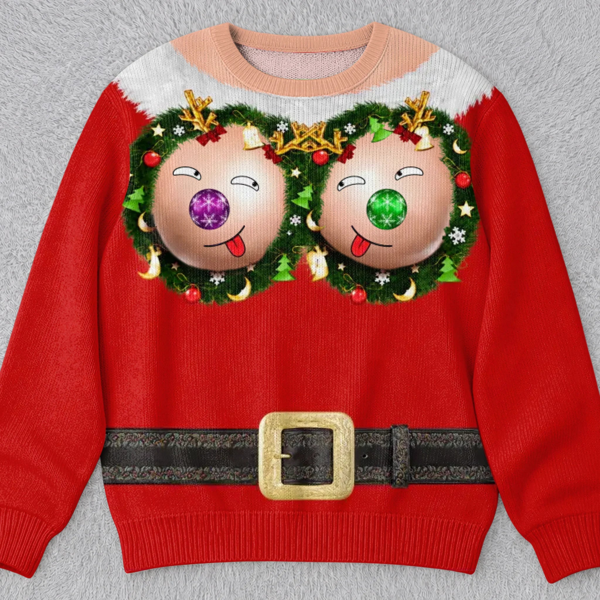 Custom Funny Ugly Sweatshirt - Personalized Christmas Birthday Gifts For Wife, Daughter, Besties, Sisters, Granddaughter, Grandma, Mom, Yourself - Jingle My Baubles