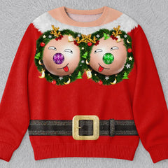 Custom Funny Ugly Sweatshirt - Personalized Christmas Birthday Gifts For Wife, Daughter, Besties, Sisters, Granddaughter, Grandma, Mom, Yourself - Jingle My Baubles