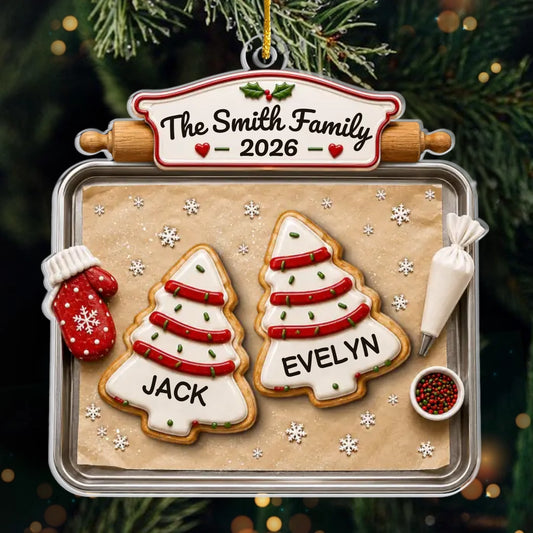 Custom Acrylic Ornament - Personalized Christmas Birthday Gifts For Mom, Dad, Brother, Sister - Joy Feels Like Family