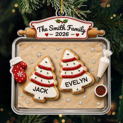 Custom Acrylic Ornament - Personalized Christmas Birthday Gifts For Mom, Dad, Brother, Sister - Joy Feels Like Family