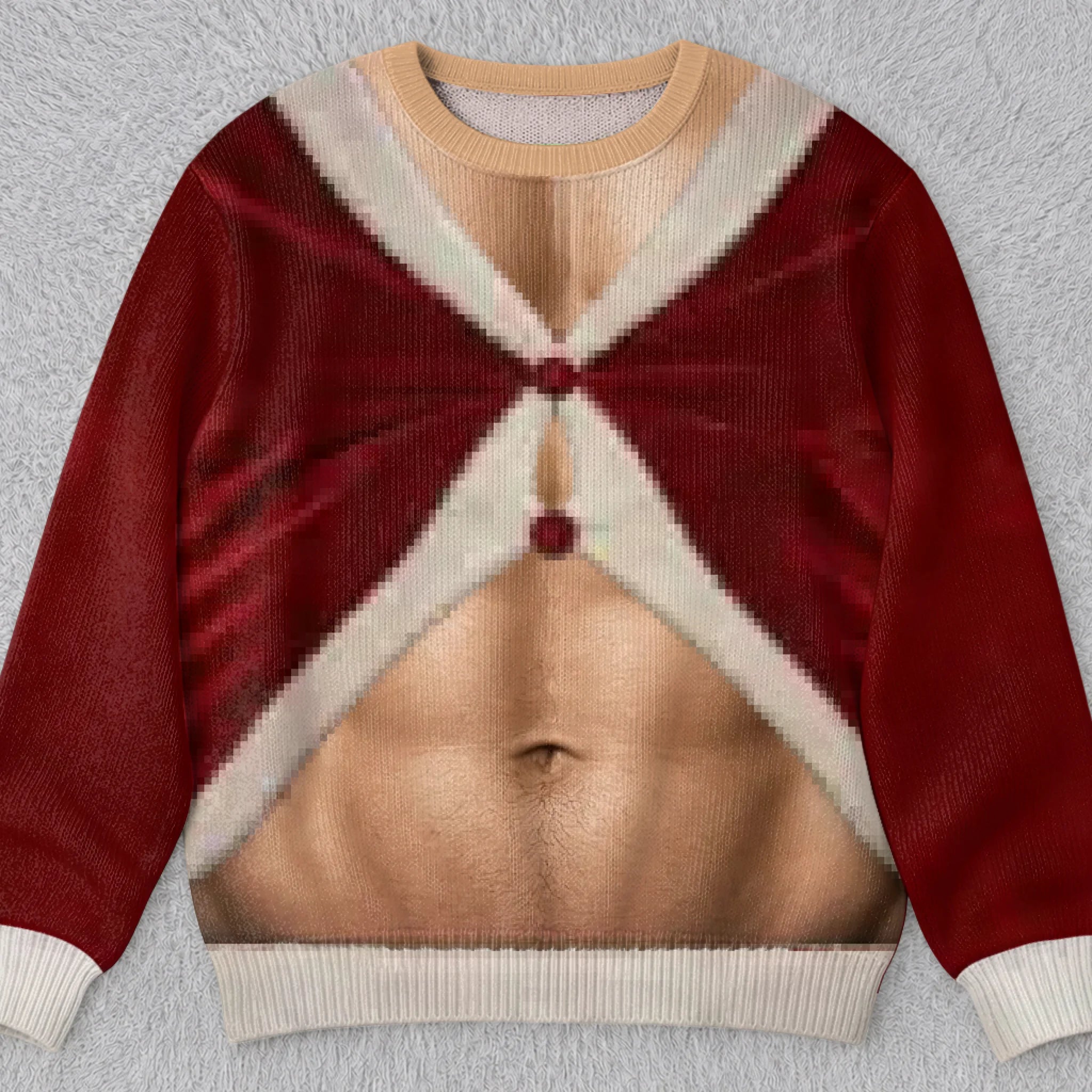 Custom Funny Unisex Ugly Sweatshirt - Personalized Birthday Gifts For Husband, Son, Grandson, Brother, Grandpa, Dad, Yourself - Santa Favorite Trouble Maker