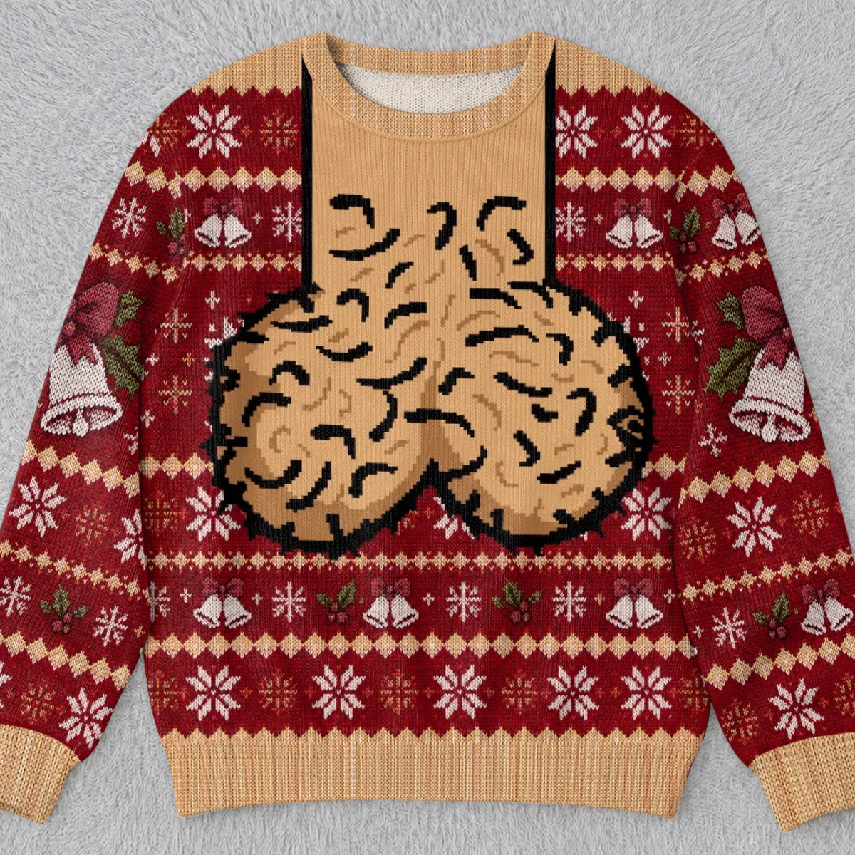 Custom Funny Ugly Sweatshirt - Personalized Christmas Birthday Gifts For Husband, Son, Grandson, Brother, Grandpa, Dad, Yourself - Jingle Balls All The Way Today