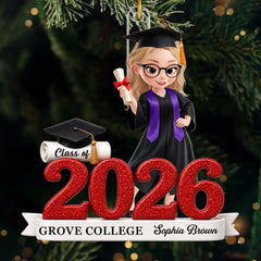 Custom Acrylic Ornament - Personalized Christmas Graduation Gifts For Him, Her - Dream Big Achieve Greatness