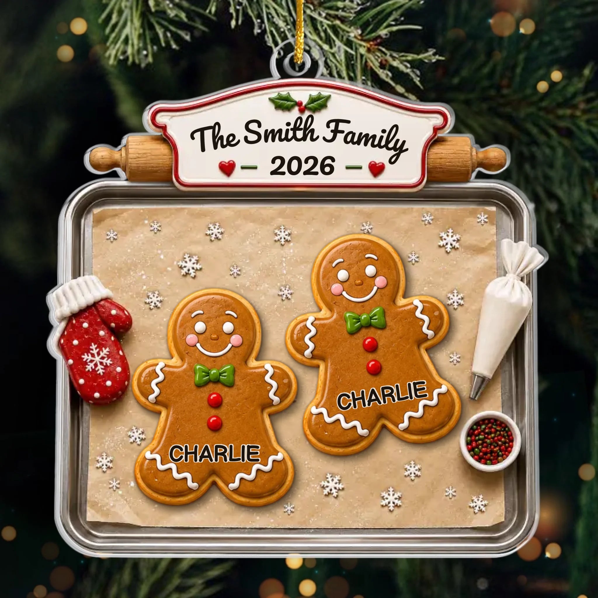 Custom Acrylic Ornament - Personalized Christmas Birthday Gifts For Mom, Dad, Brother, Sister - Sweetest Family In The World