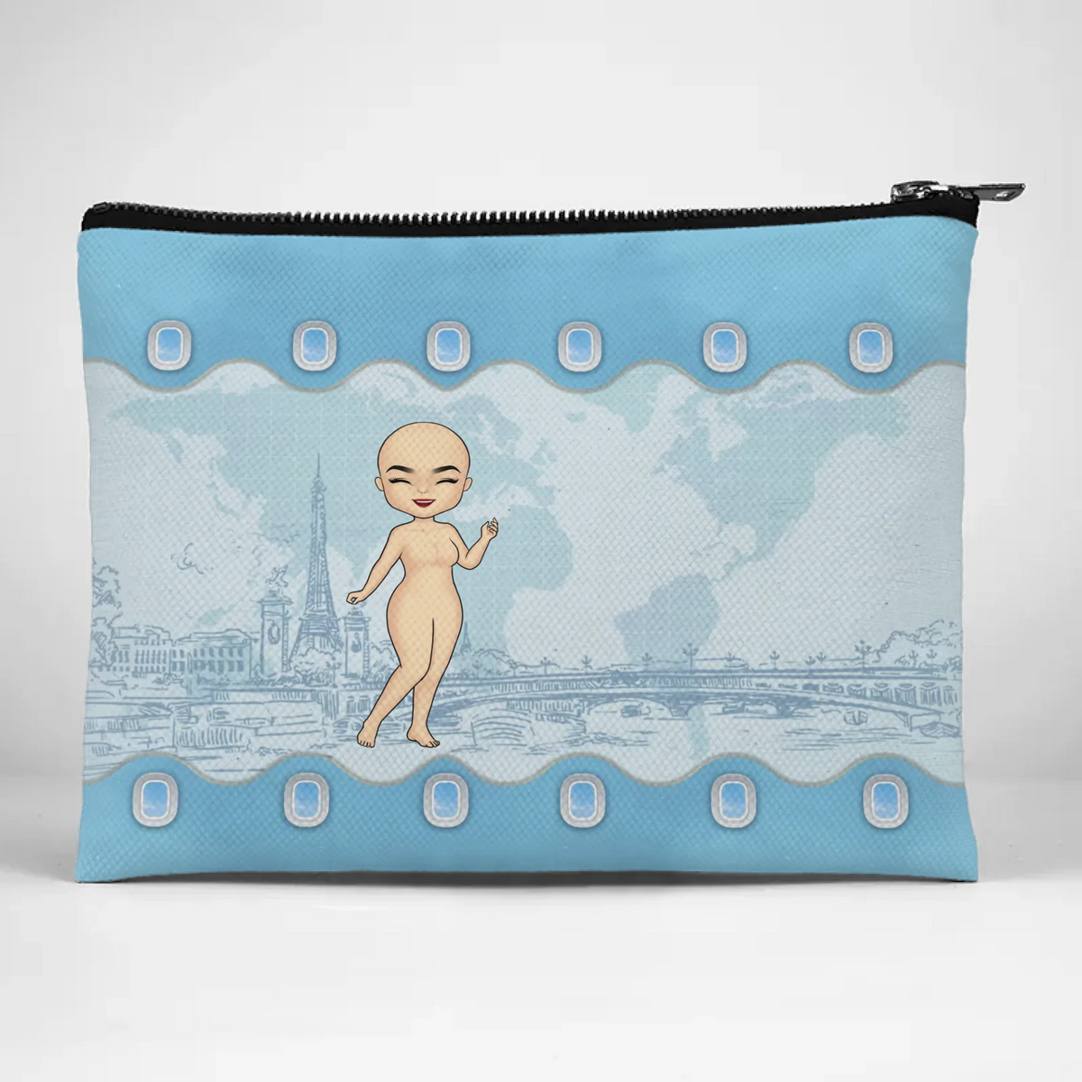 The Sky Is Calling And I Must Go - Travel Personalized Custom Cosmetic Bag - Holiday Vacation Gift, Gift For Adventure Travel Lovers