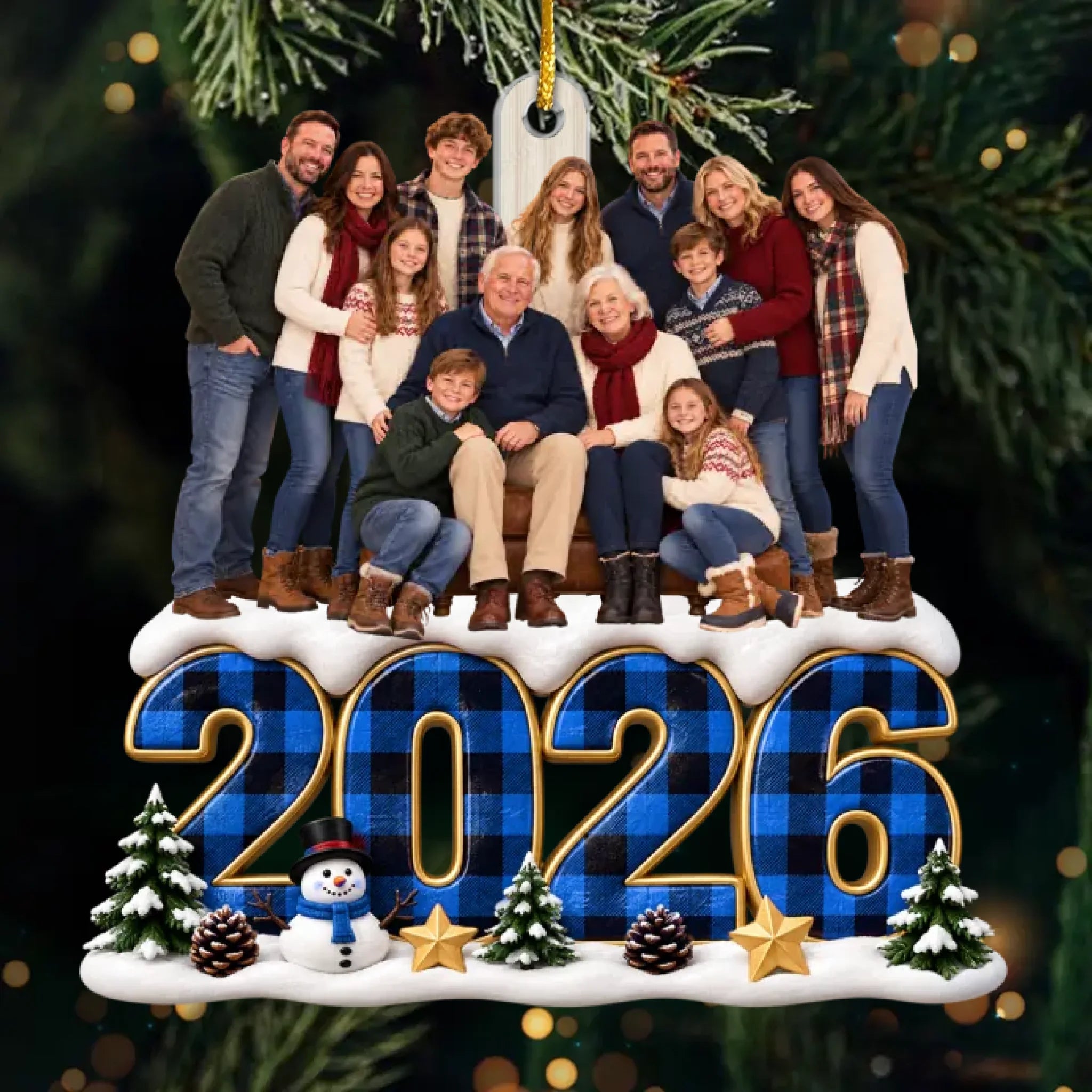 Custom Photo Acrylic Ornament - Personalized Christmas Birthday Gifts For Mom, Dad, Brother, Sister - Grateful For Every Precious Moment