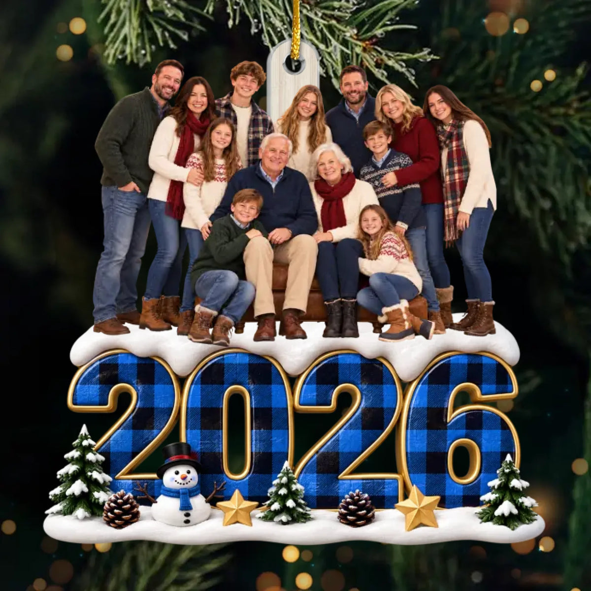 Custom Photo Acrylic Ornament - Personalized Christmas Birthday Gifts For Mom, Dad, Brother, Sister - Grateful For Every Precious Moment