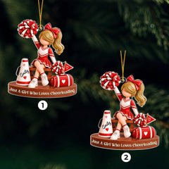 Custom Cheerleader Acrylic Ornament - Personalized Christmas Birthday Gifts For Wife, Daughter, Besties, Sisters, Granddaughter, Grandma, Mom, Yourself - Born To Cheer