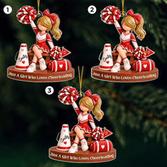 Custom Cheerleader Acrylic Ornament - Personalized Christmas Birthday Gifts For Wife, Daughter, Besties, Sisters, Granddaughter, Grandma, Mom, Yourself - Born To Cheer