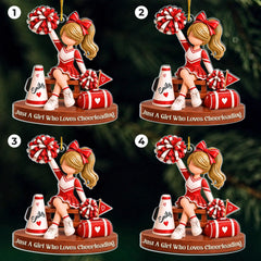 Custom Cheerleader Acrylic Ornament - Personalized Christmas Birthday Gifts For Wife, Daughter, Besties, Sisters, Granddaughter, Grandma, Mom, Yourself - Born To Cheer