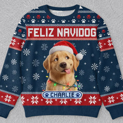 Custom Photo Ugly Sweatshirt - Personalized Christmas Birthday Gifts For Dog Cat Lovers, Dog Dad And Mom, Cat Owners - Jolly Little Pawtner