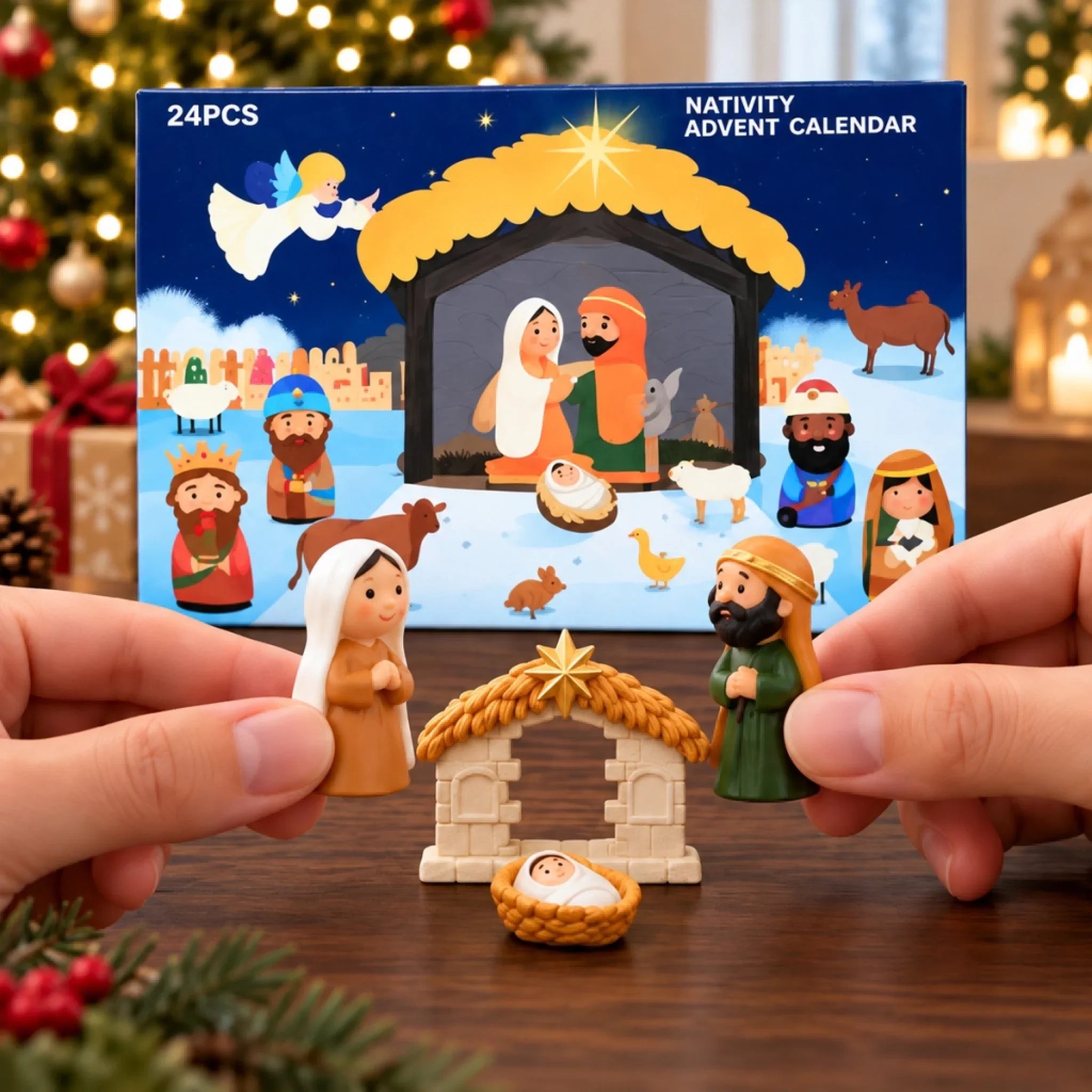 Custom Nativity Christmas Countdown - Personalized Nativity Advent Calendar