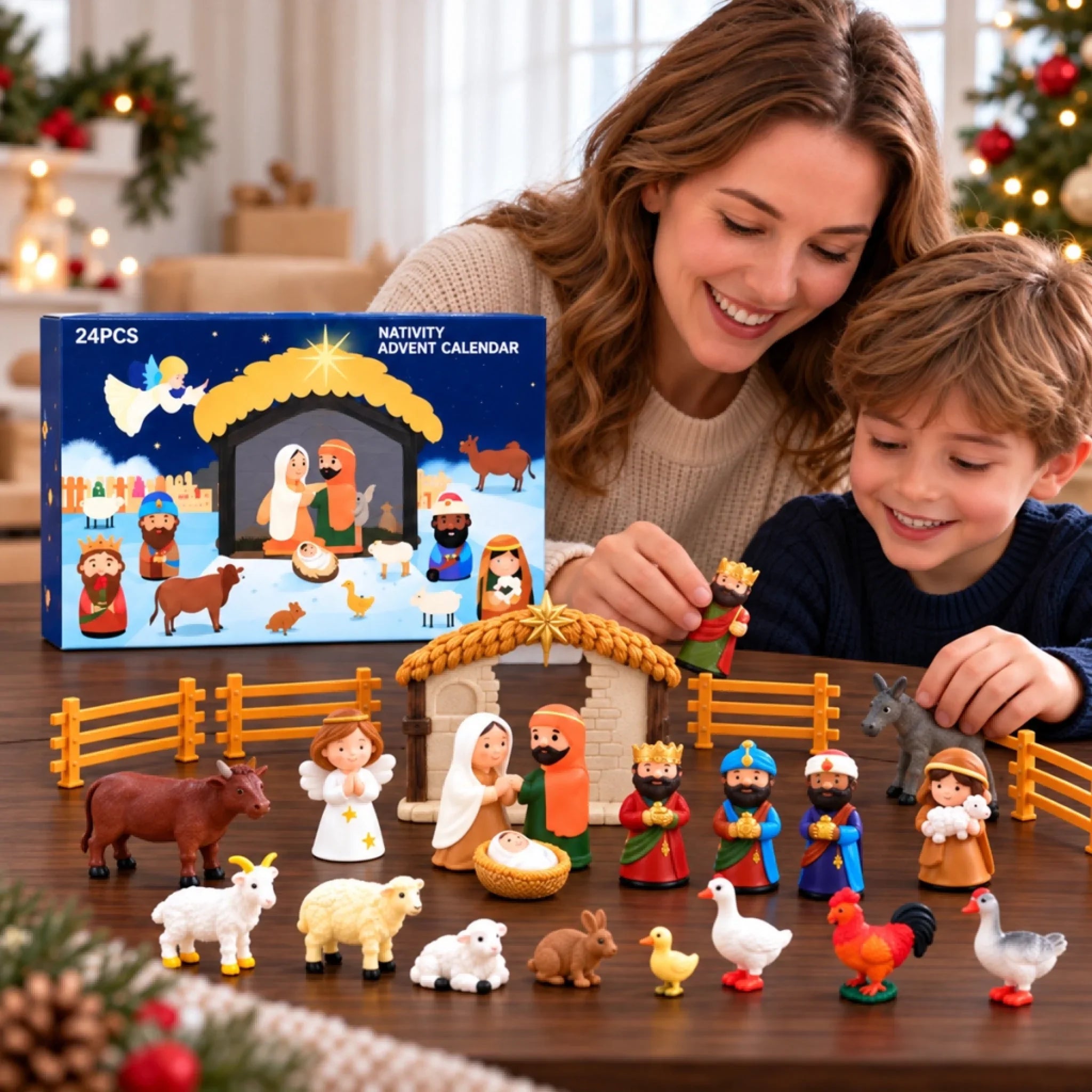 Custom Nativity Christmas Countdown - Personalized Nativity Advent Calendar