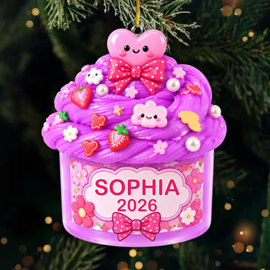 Custom Slime Acrylic Ornament - Personalized Christmas Birthday Gifts For Kids - Sugar, Spice & Everything Nice