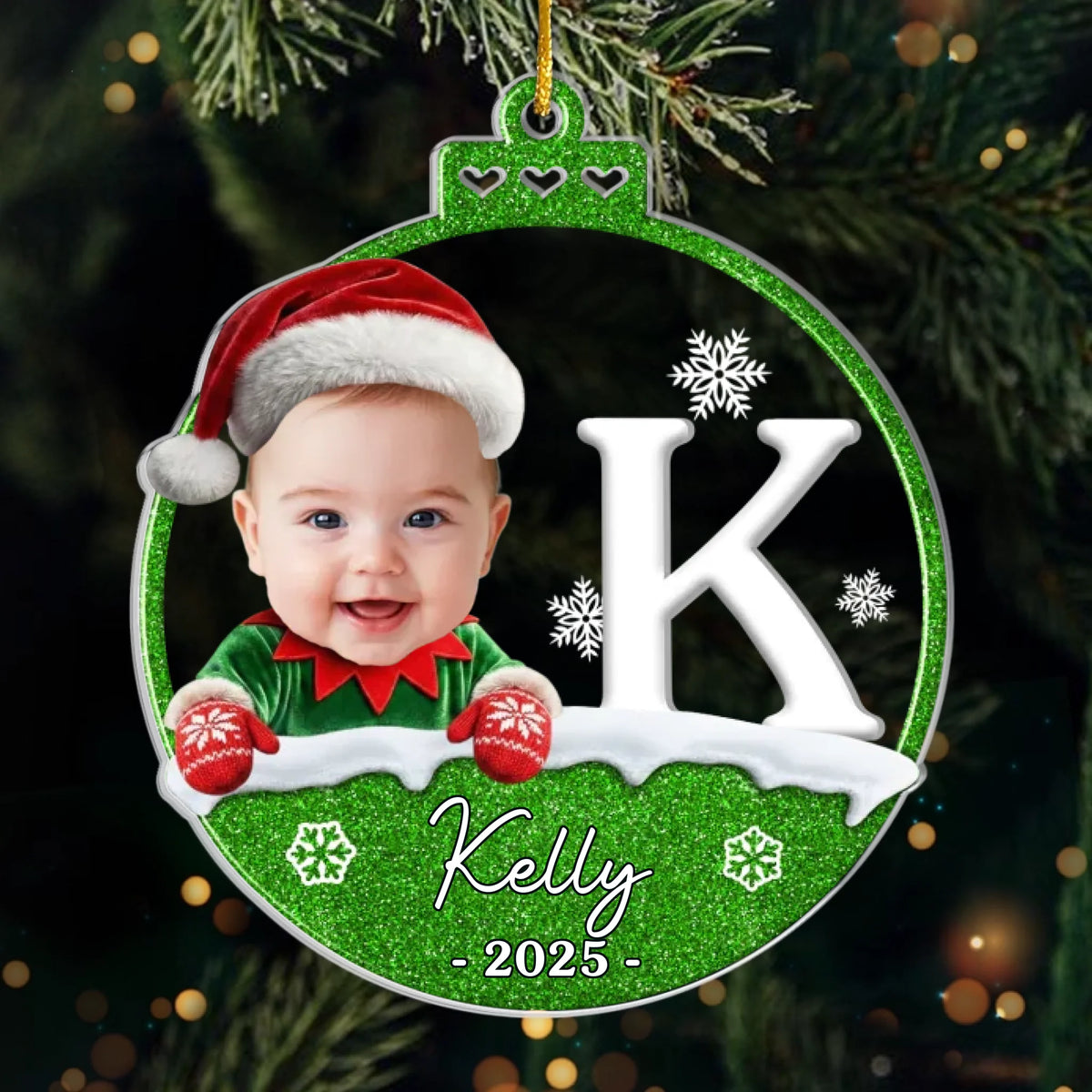 Custom Photo Acrylic Ornament - Personalized Christmas Birthday Gifts For Kids - Joy To My Little Star