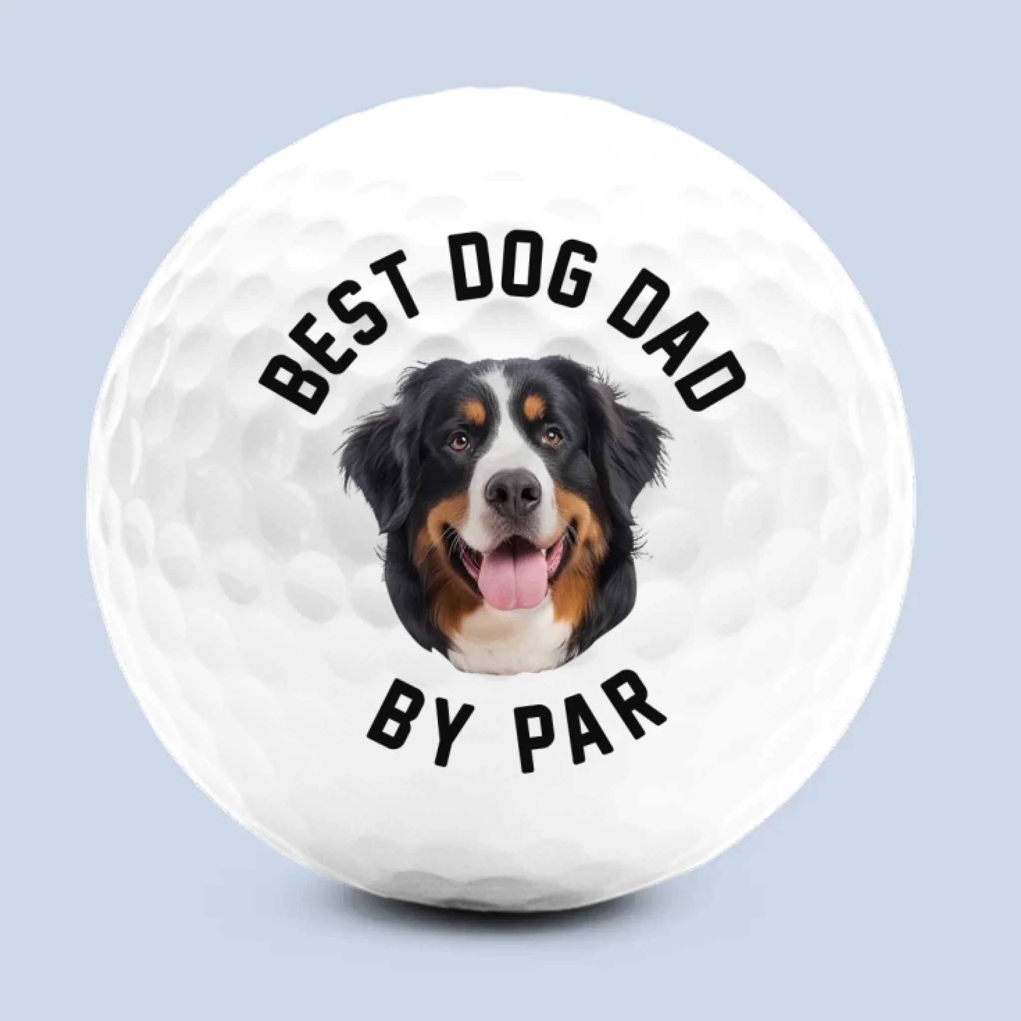 Custom Photo Dog Dad On Par - Dog & Cat Personalized Custom Golf Ball - Father's Day,  Gift For Sport Lovers, Sport Players, Pet Owners, Pet Lovers