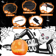 7 ft inflatable lying skeleton - product photo 2 of 6