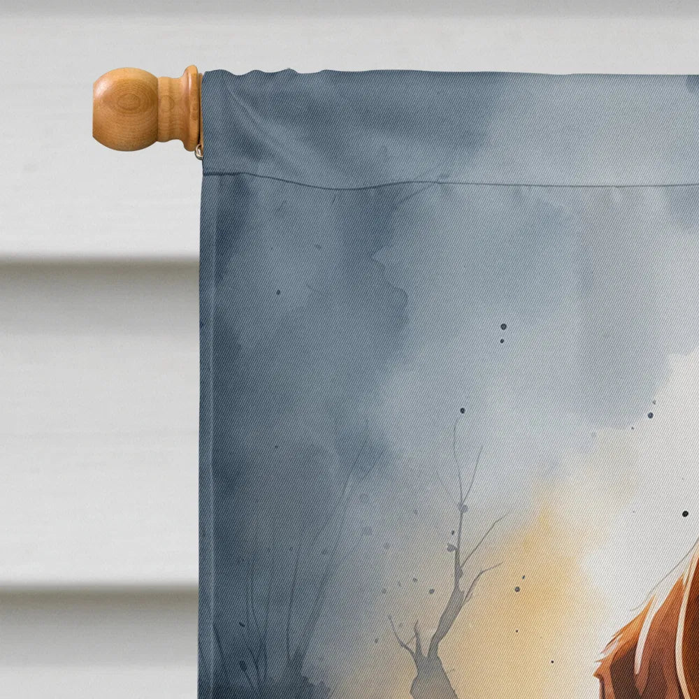 vizsla puppy halloween house flag - product photo 3 of 8